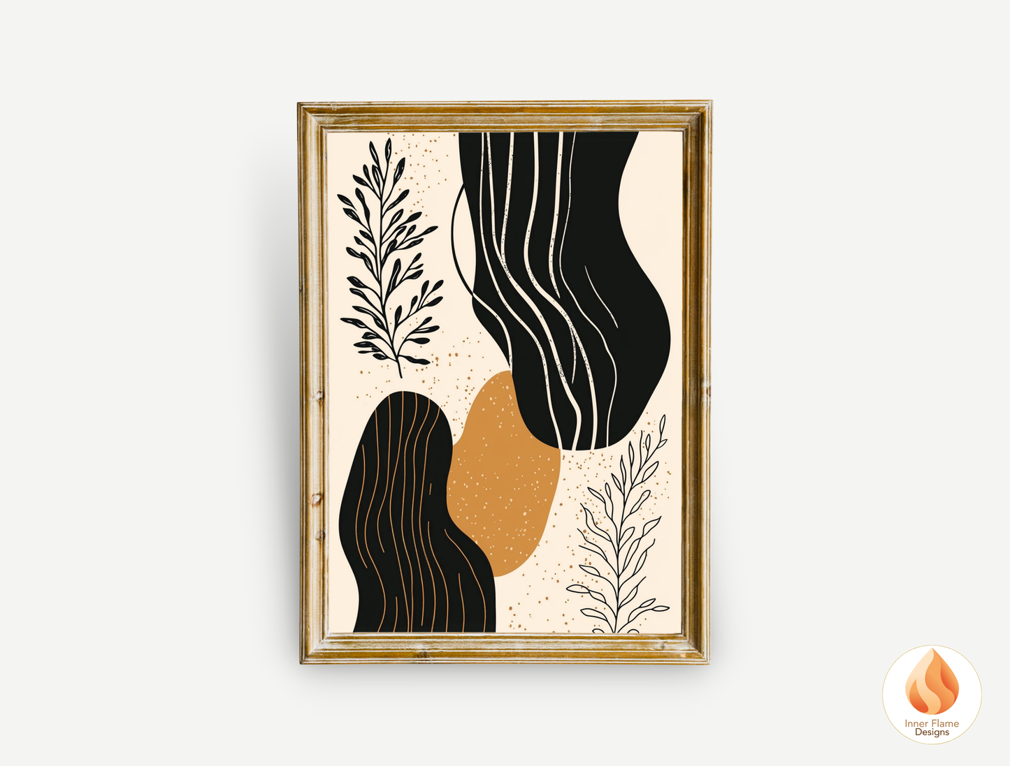 Organic Botanical Art for Modern Home Design | Triptych Artwork