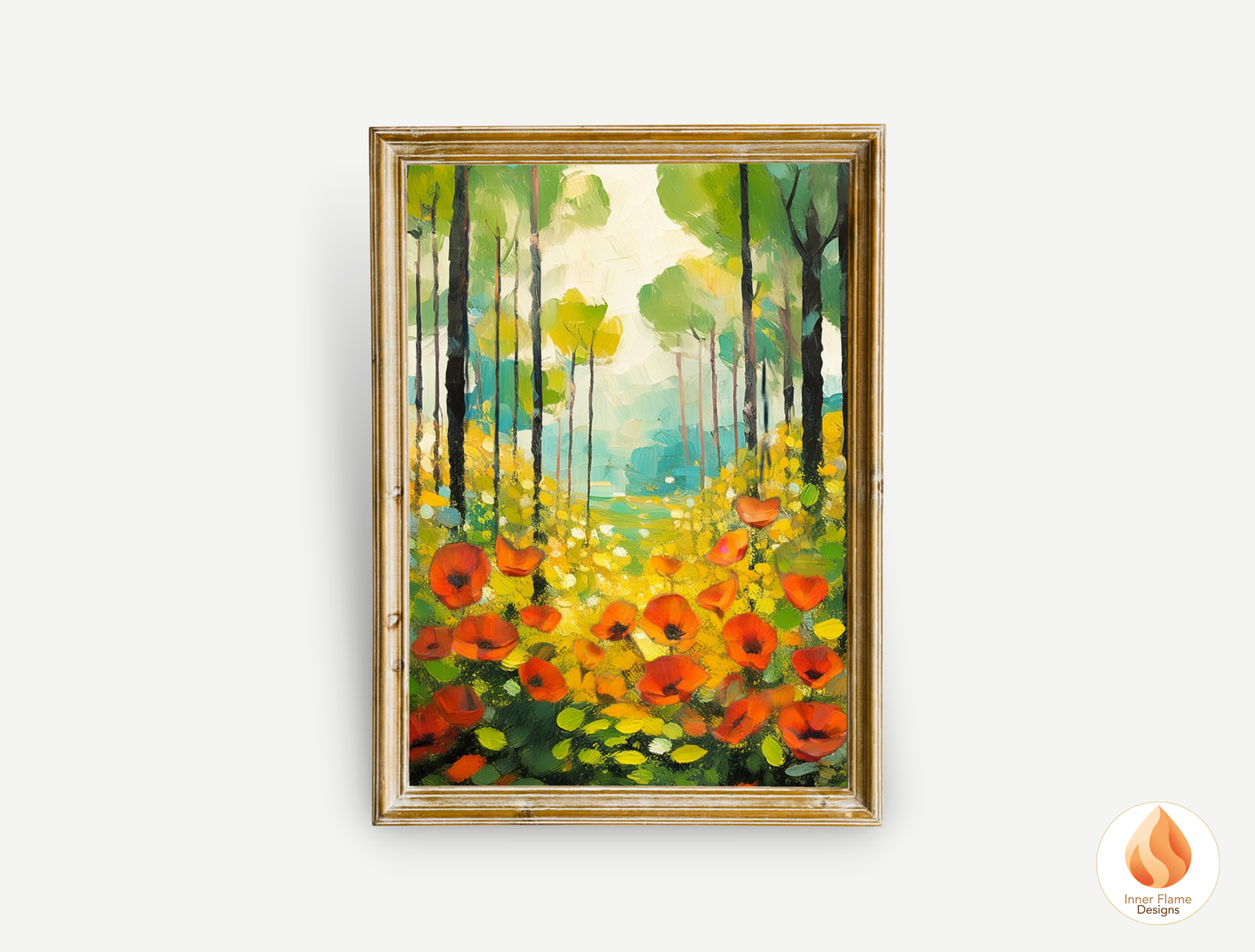 Whimsical Flower Artwork for Modern Home Design | Triptych Artwork