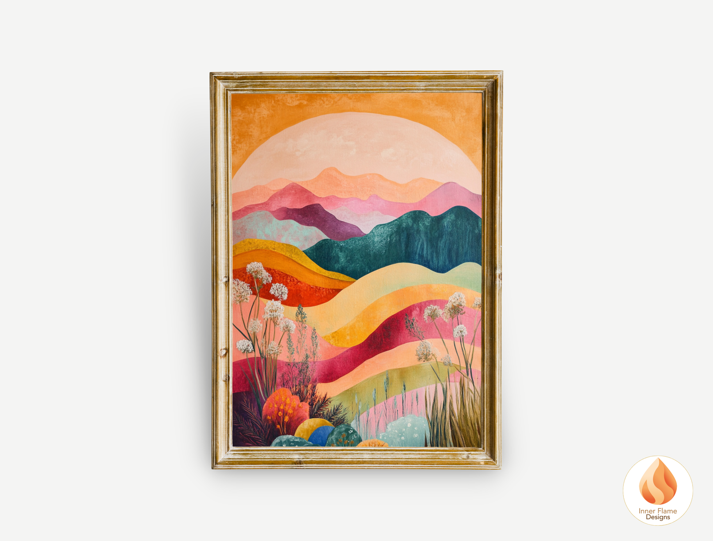 Dramatic Boho Wall Art Décor for Modern Home Design | Triptych Artwork (Series 1)