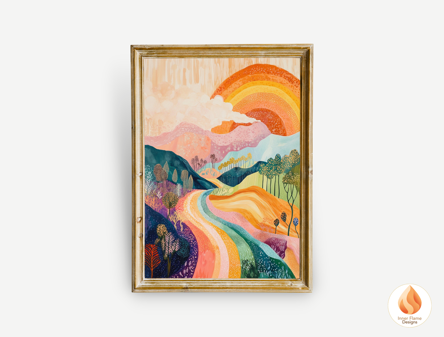 Dramatic Boho Wall Art Décor for Modern Home Design | Triptych Artwork (Series 2)