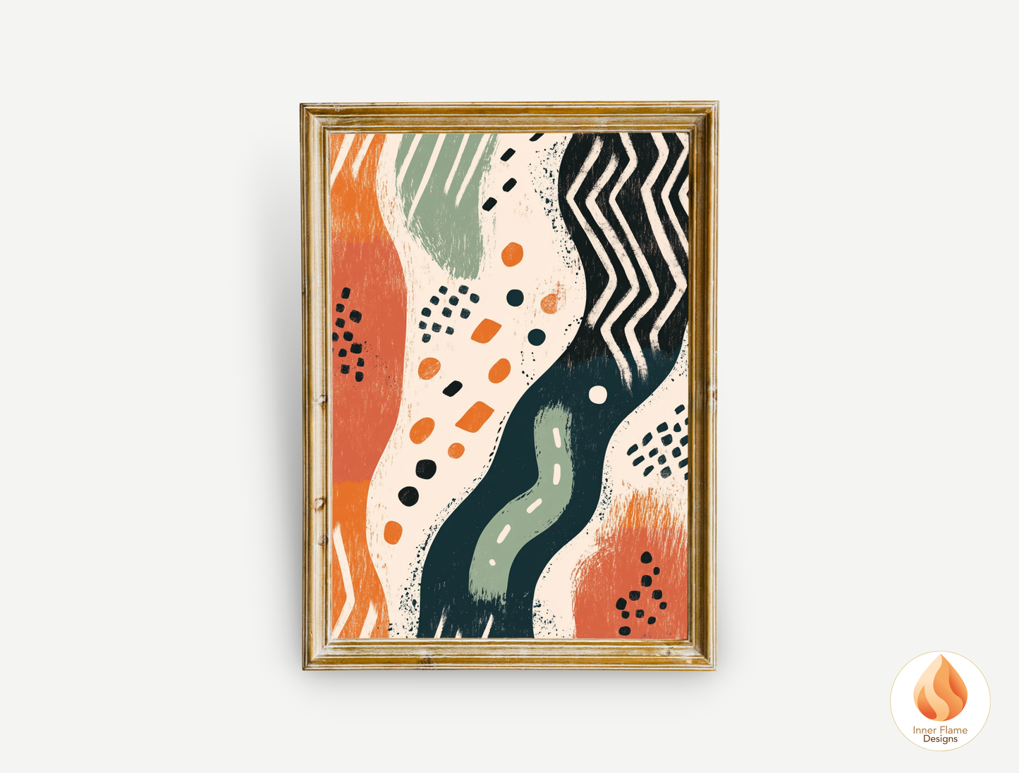 Primitive Boho Wall Art Décor for Modern Home Design | Triptych Artwork