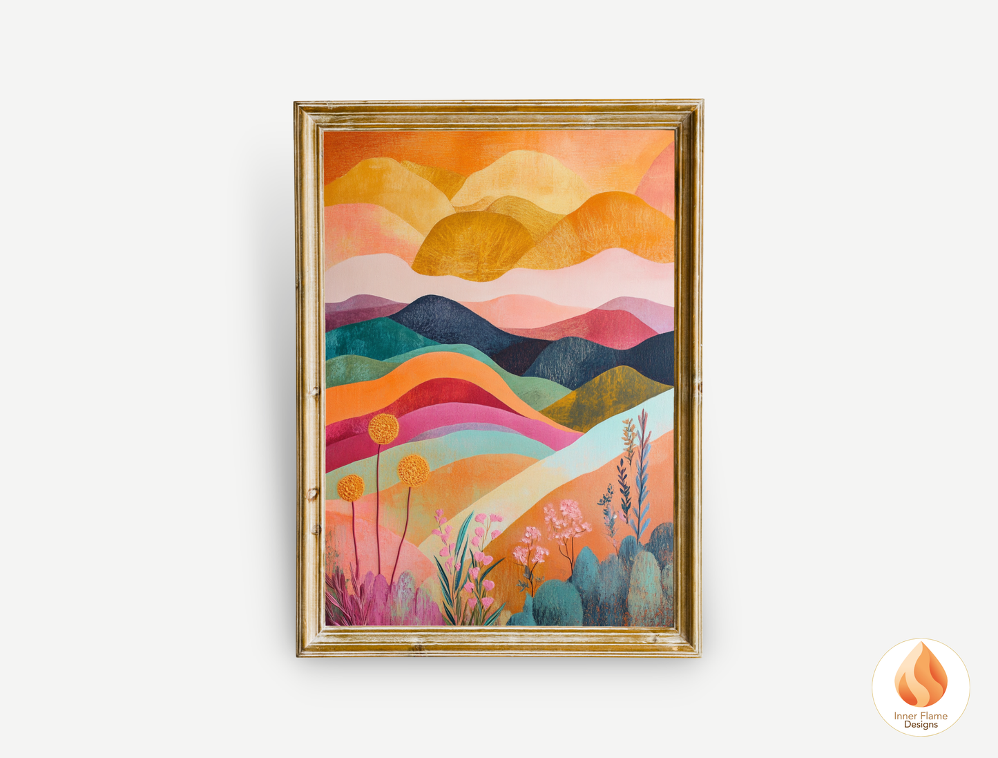 Dramatic Boho Wall Art Décor for Modern Home Design | Triptych Artwork (Series 1)