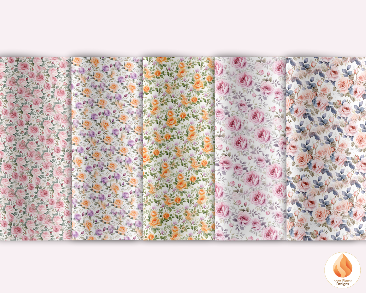 Elegant Rose Floral Surface Patterns | Seamless Patterns for Wallpaper, Textiles, Packaging and Digital Designs
