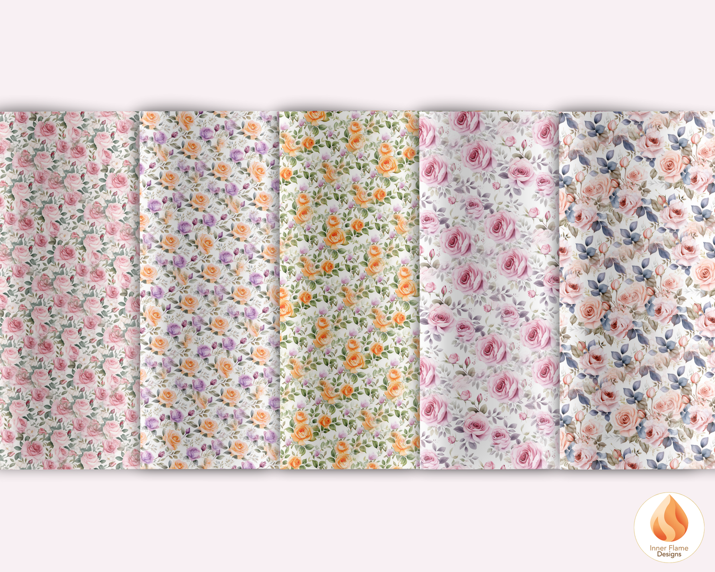 Elegant Rose Floral Surface Patterns | Seamless Patterns for Wallpaper, Textiles, Packaging and Digital Designs