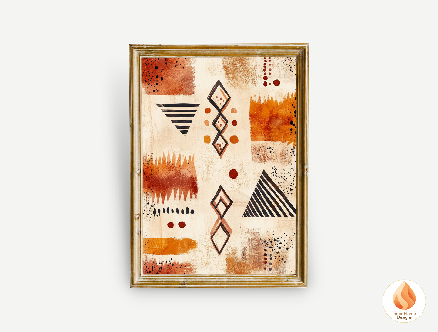 Tribal Boho Wall Art Décor for Modern Home Design | Triptych Artwork