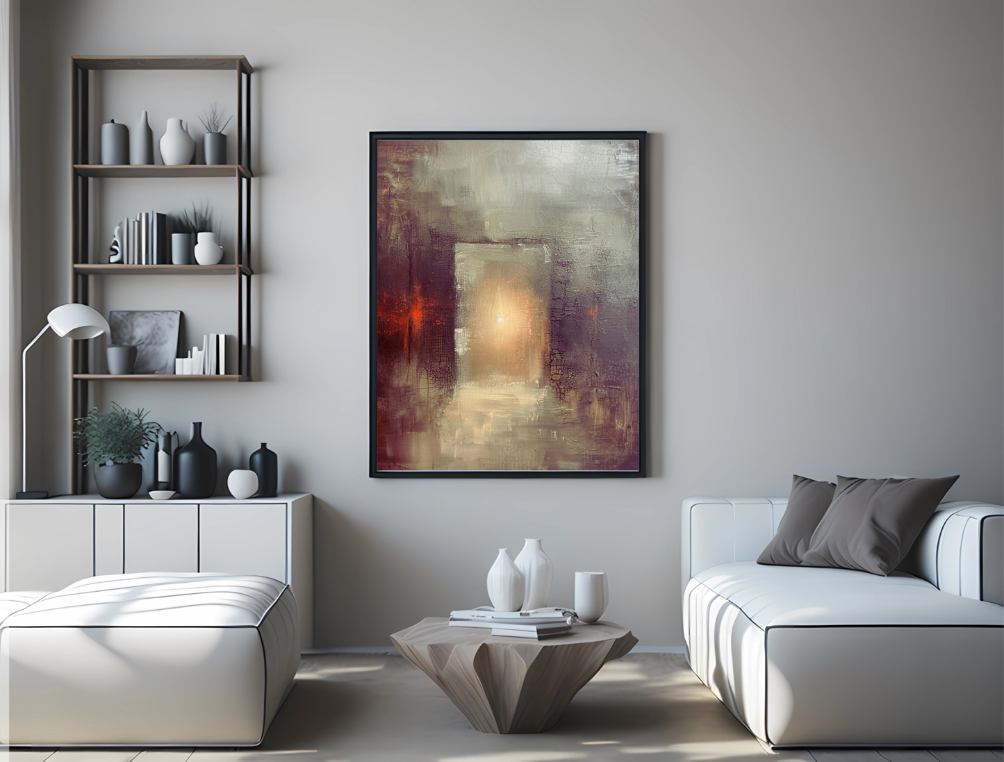 Contemplative Minimalist Art for Modern Home Design | Diptych Artwork