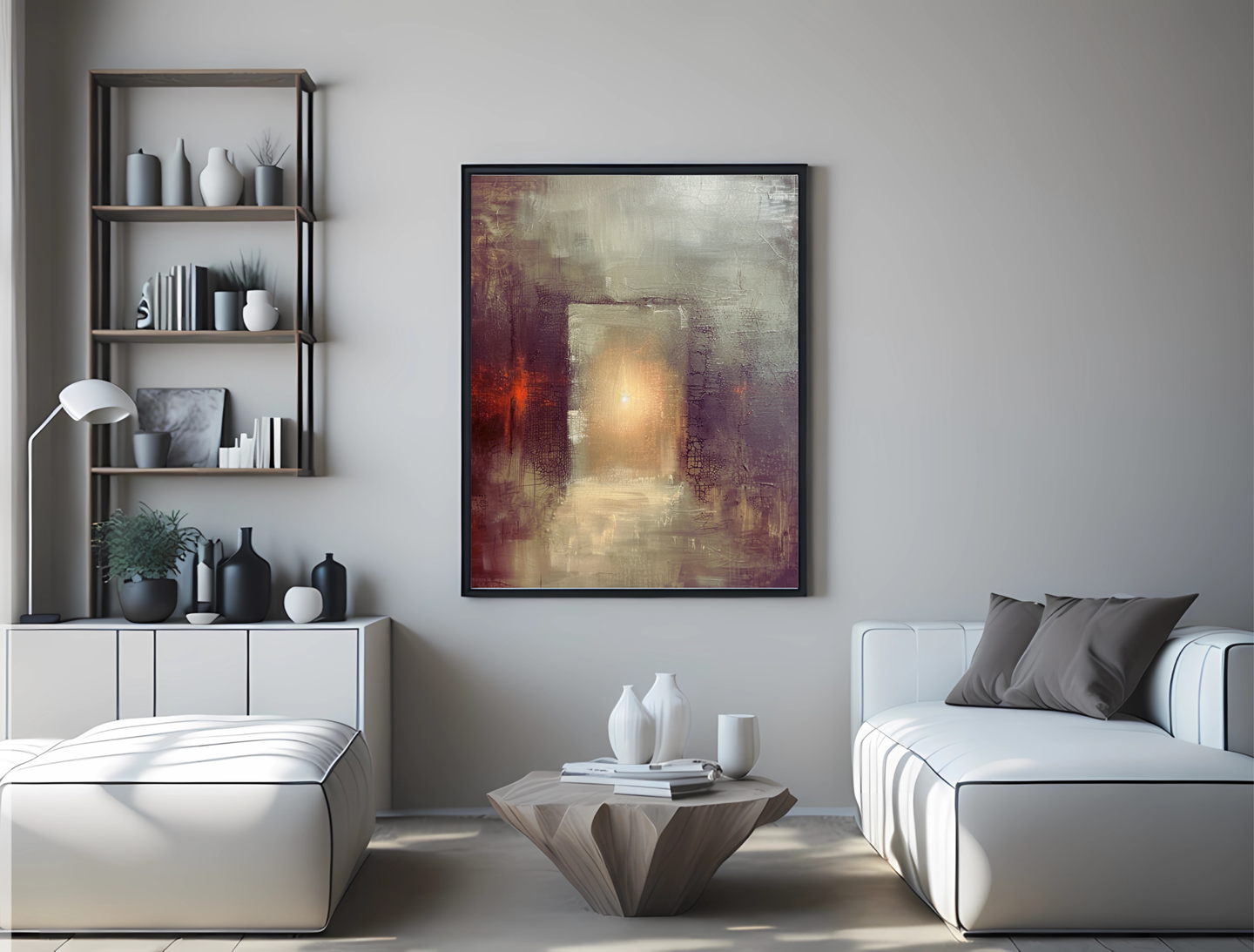 Contemplative Minimalist Art for Modern Home Design | Diptych Artwork
