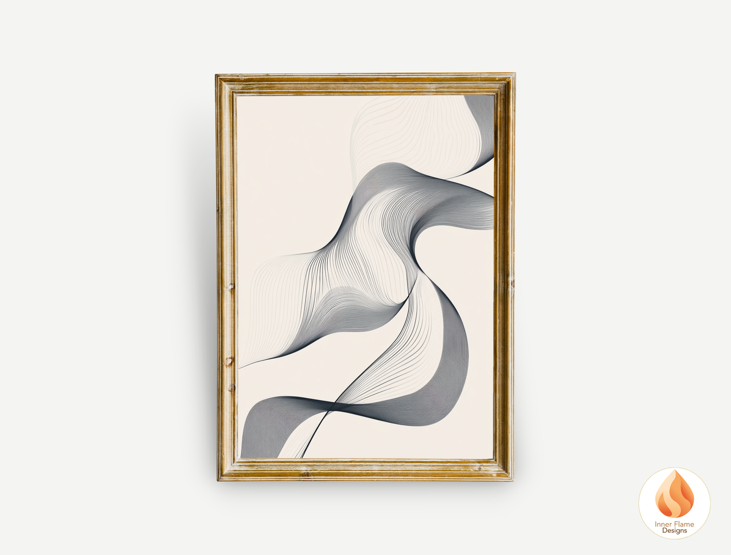 Flowing Line Art for Modern Home Design | Triptych Artwork