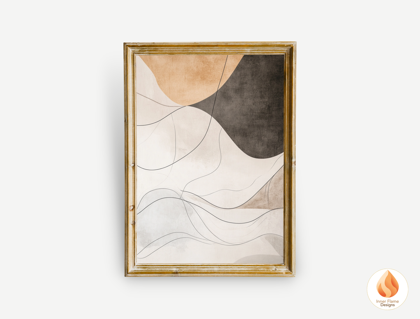 Neutral Line Art for Modern Home Design | Triptych Artwork