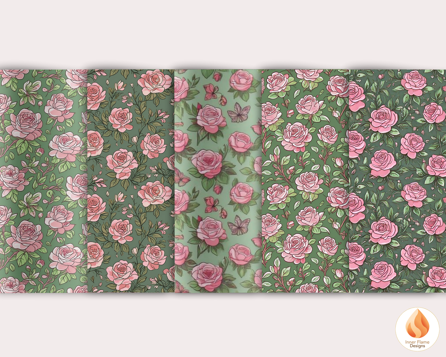 Lush Rose Floral Surface Patterns | Seamless Patterns for Wallpaper, Textiles, Packaging and Digital Designs