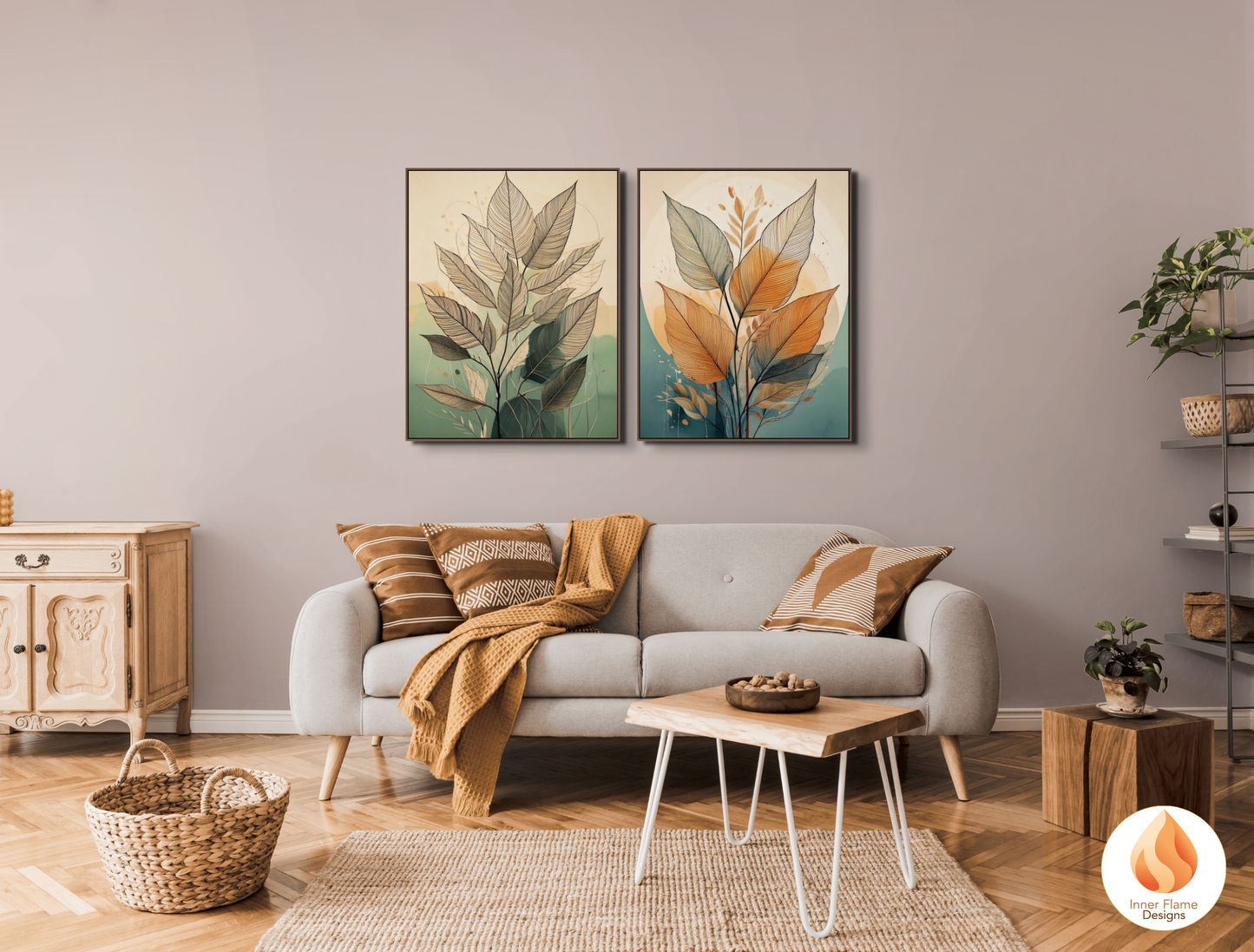 Striking Botanical Art for Modern Home Design | Diptych Art