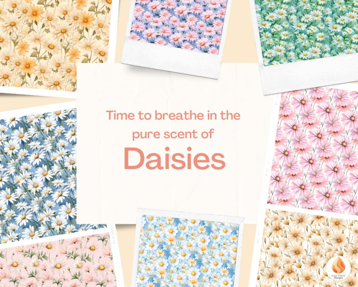 Watercolour Daisy Floral Surface Patterns | Seamless Patterns for Wallpaper, Textiles, Packaging and Digital Designs