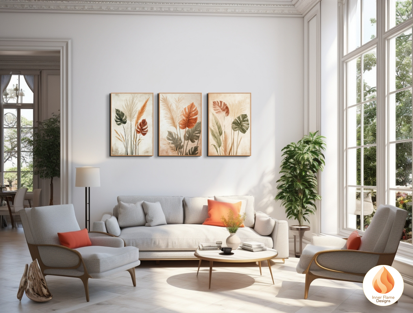 Timeless Botanical Art for Modern Home Design | Triptych Artwork