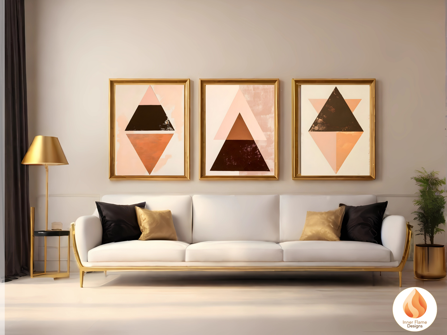 Classy Geometric Abstract Wall Art for Home Décor