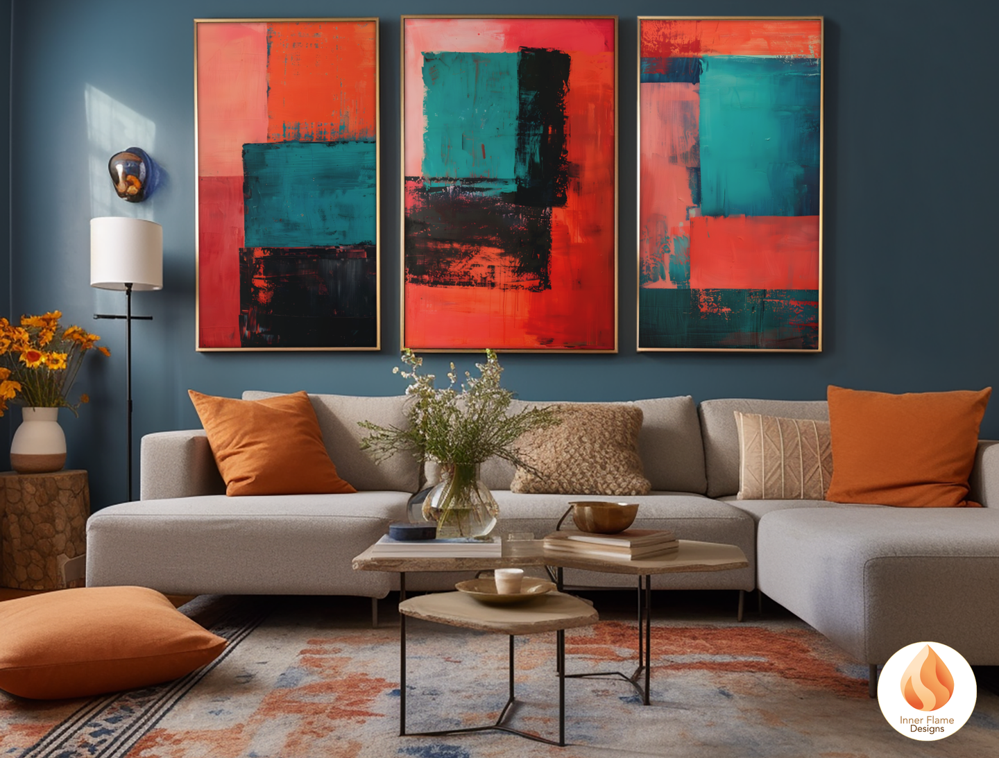 Expressive Minimalist Art for Modern Home Design | Triptych Artwork