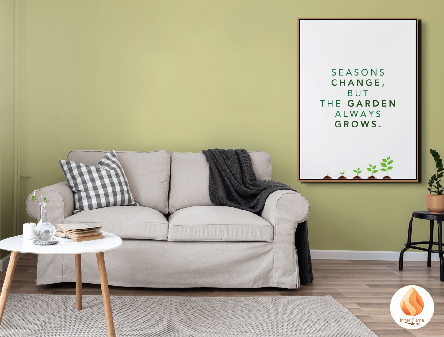 Motivational Poster with Nature-Inspired Quote 7 - "Seasons Change, But The Garden Always Grows"