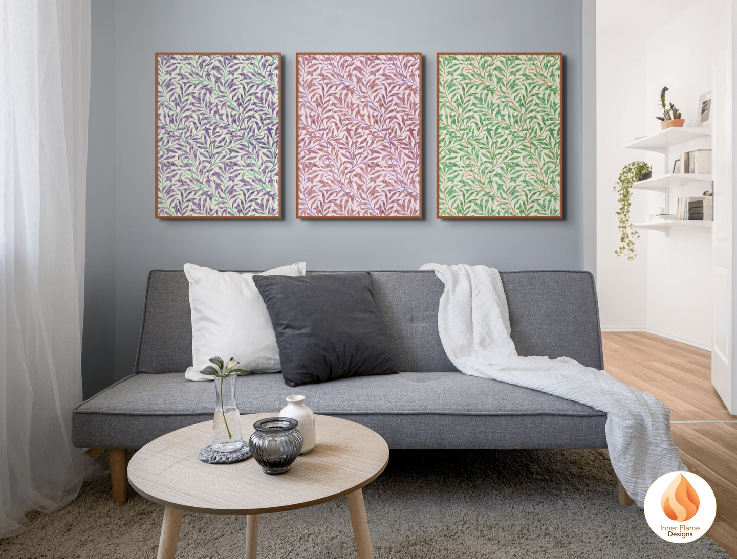 William Morris Inspired Designs - "Willow Bough" | Abstract Botanical Art for Modern Home Design |
