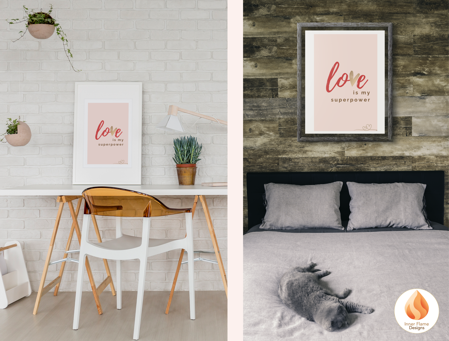 Motivational Poster with Love Inspirational Quote 5 - "Love Is My Superpower"
