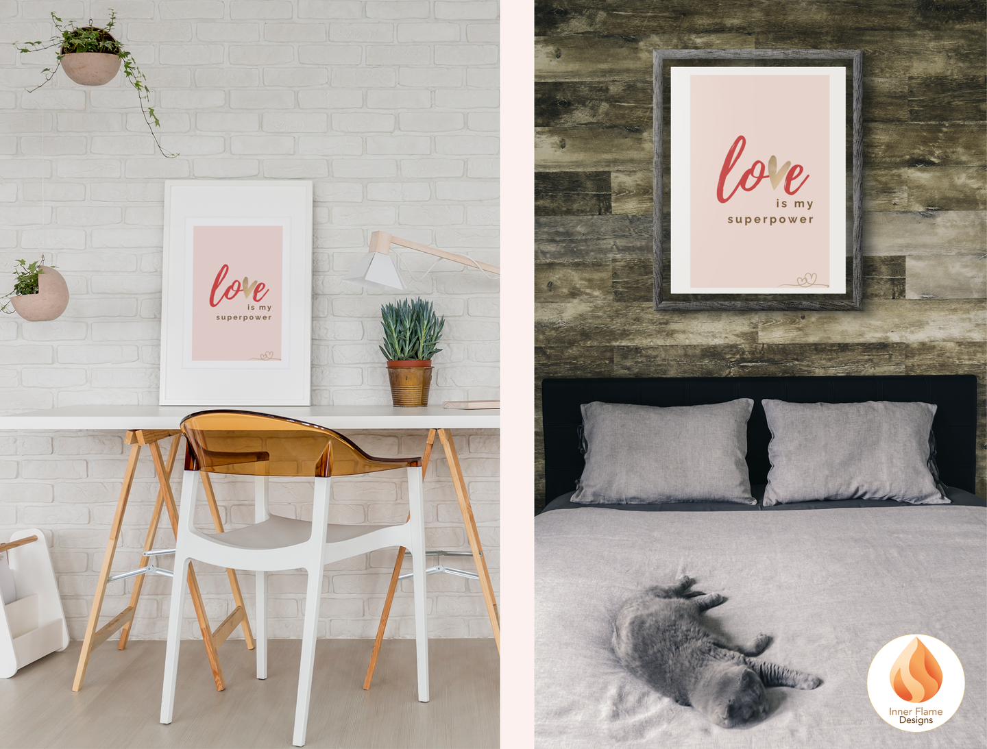 Motivational Poster with Love Inspirational Quote 5 - "Love Is My Superpower"