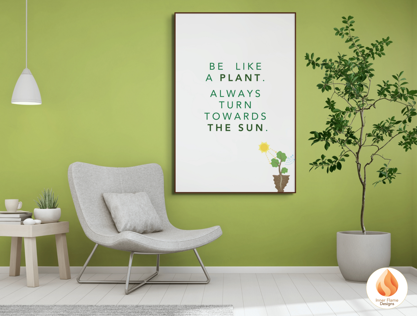 Motivational Poster with Nature-Inspired Quote 5- "Be Like A Plant. Always Turn Towards The Sun"