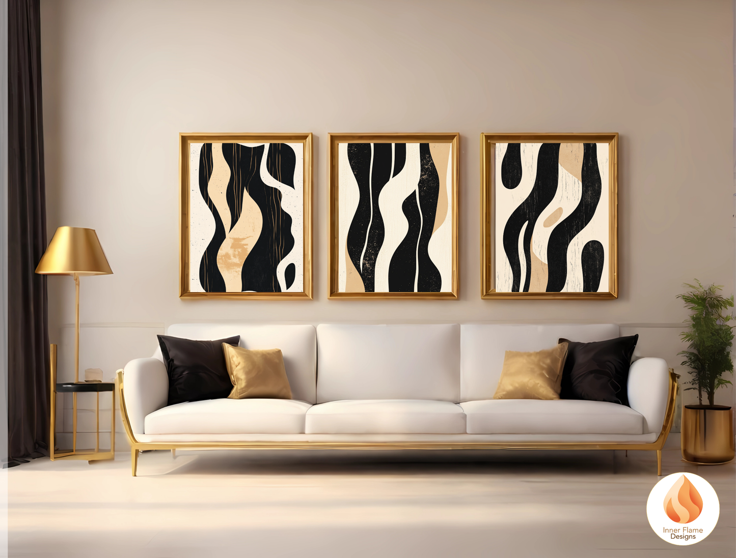 Elemental Minimalist Art for Modern Home Design | Triptych Artwork