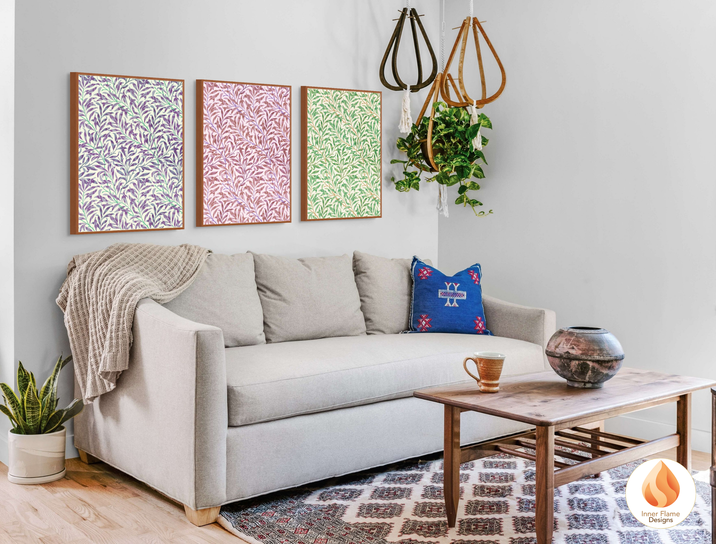 William Morris Inspired Designs - "Willow Bough" | Abstract Botanical Art for Modern Home Design |