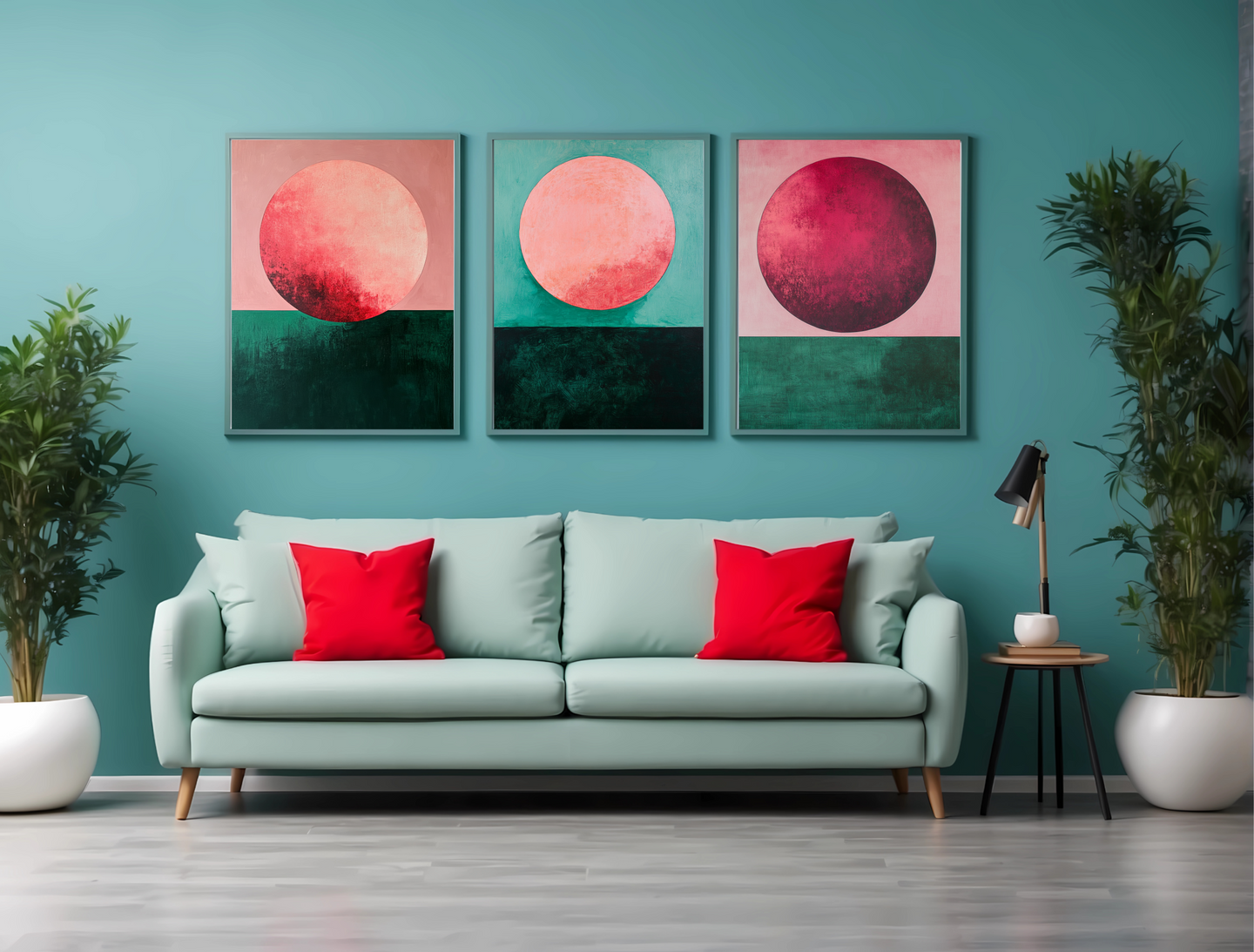 Dynamic Geometric Artwork for Modern Home Design | Triptych Artwork