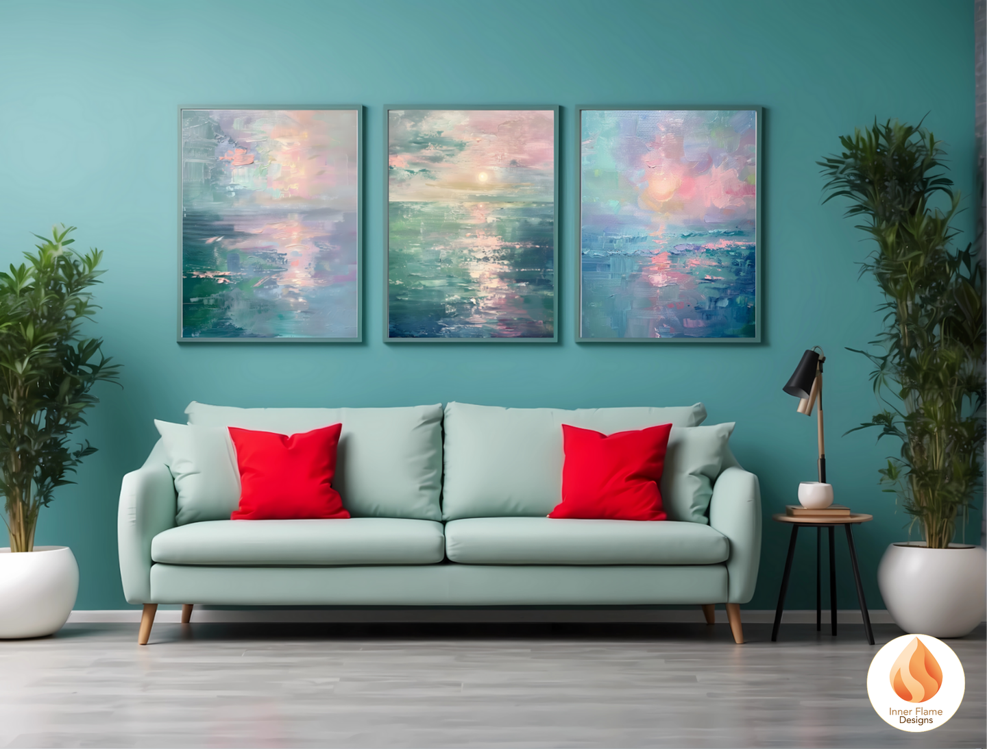 Translucent Minimalist Art for Modern Home Design | Triptych Artwork