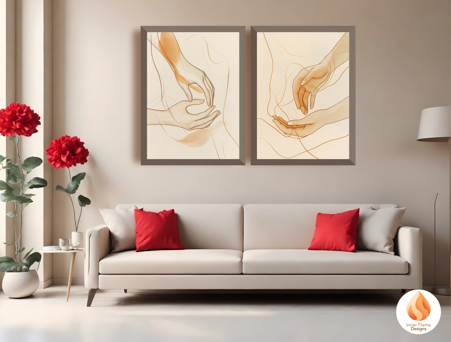 Sensual Line Art for Modern Home Design | Triptych Artwork