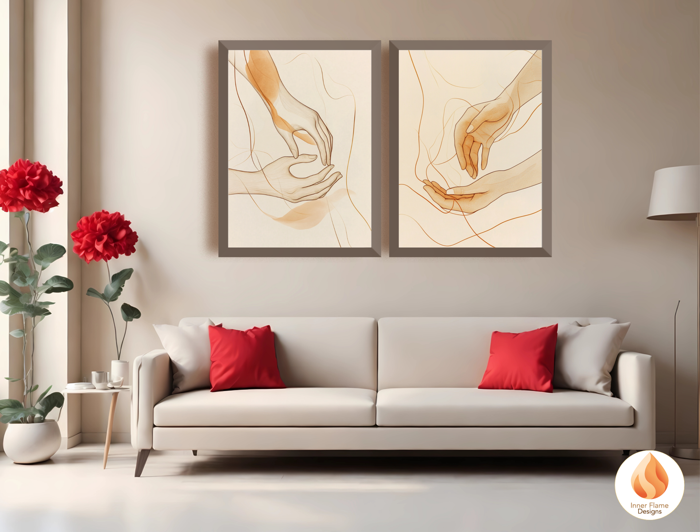 Sensual Line Art for Modern Home Design | Triptych Artwork