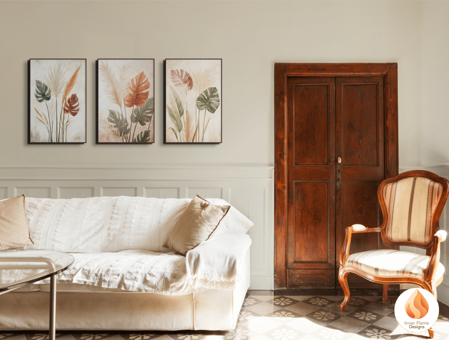 Timeless Botanical Art for Modern Home Design | Triptych Artwork