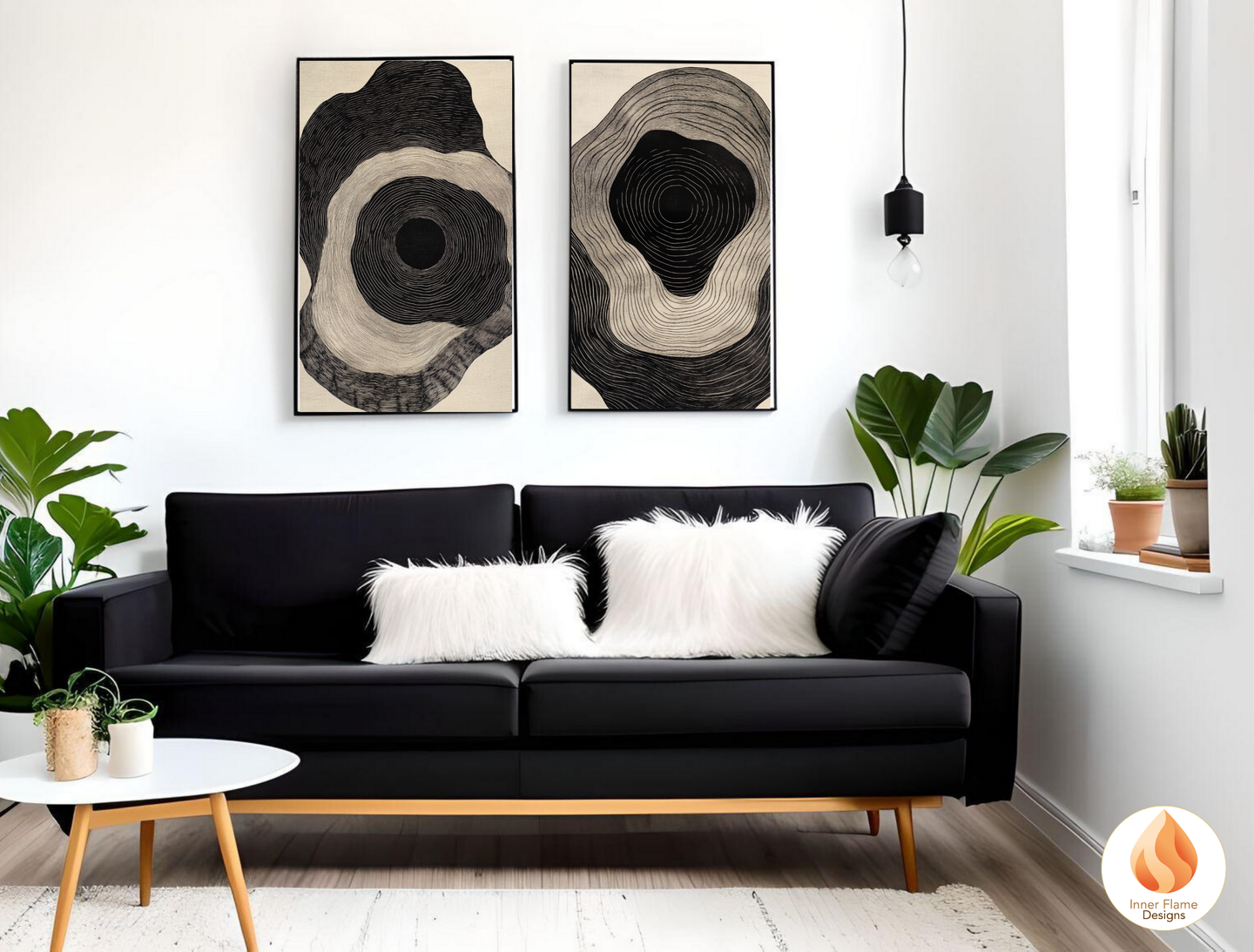 Intense Line Art for Modern Home Design | Triptych Artwork