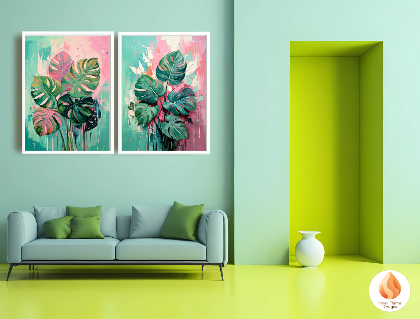 Dramatic Botanical Art for Modern Home Design | Triptych Artwork