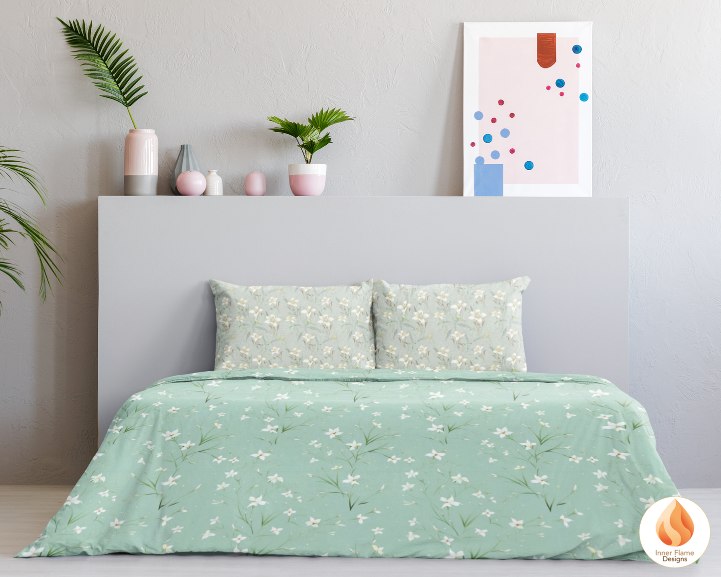 Japandi Lily Floral Surface Patterns | Seamless Patterns for Wallpaper, Textiles, Packaging and Digital Designs