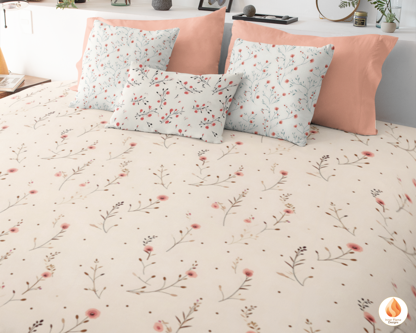 Minimalist Rose Floral Surface Patterns | Seamless Patterns for Wallpaper, Textiles, Packaging and Digital Designs