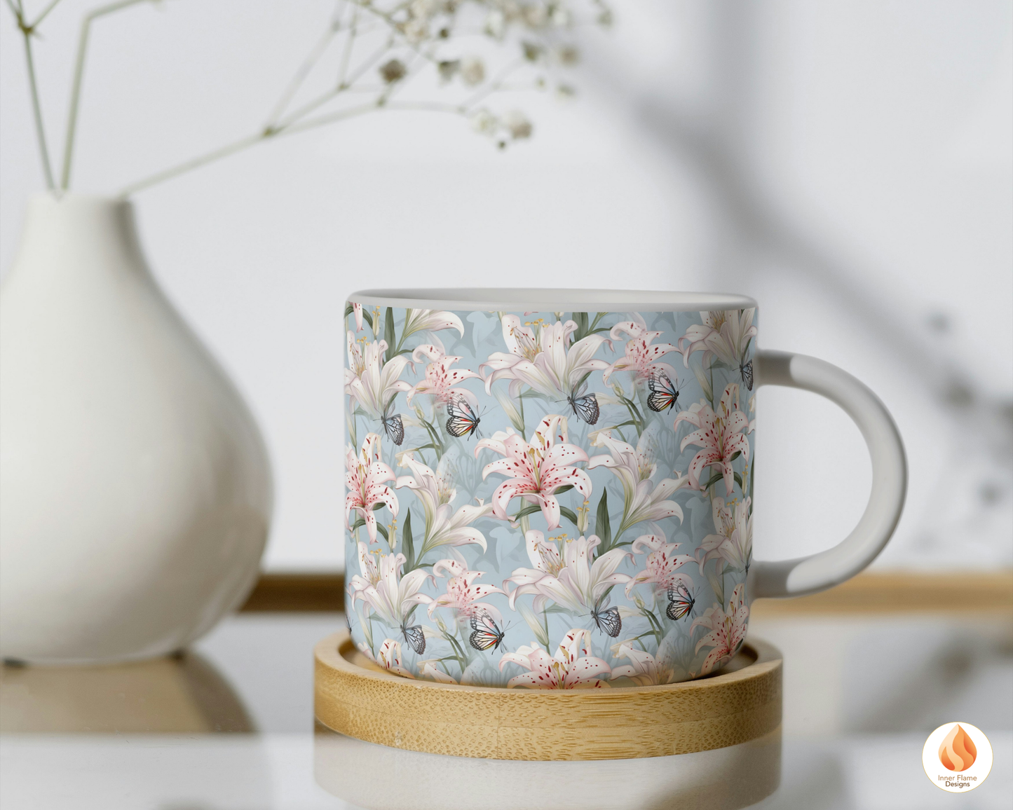 Tranquil Lily Floral Surface Patterns | Seamless Patterns for Wallpaper, Textiles, Packaging and Digital Designs
