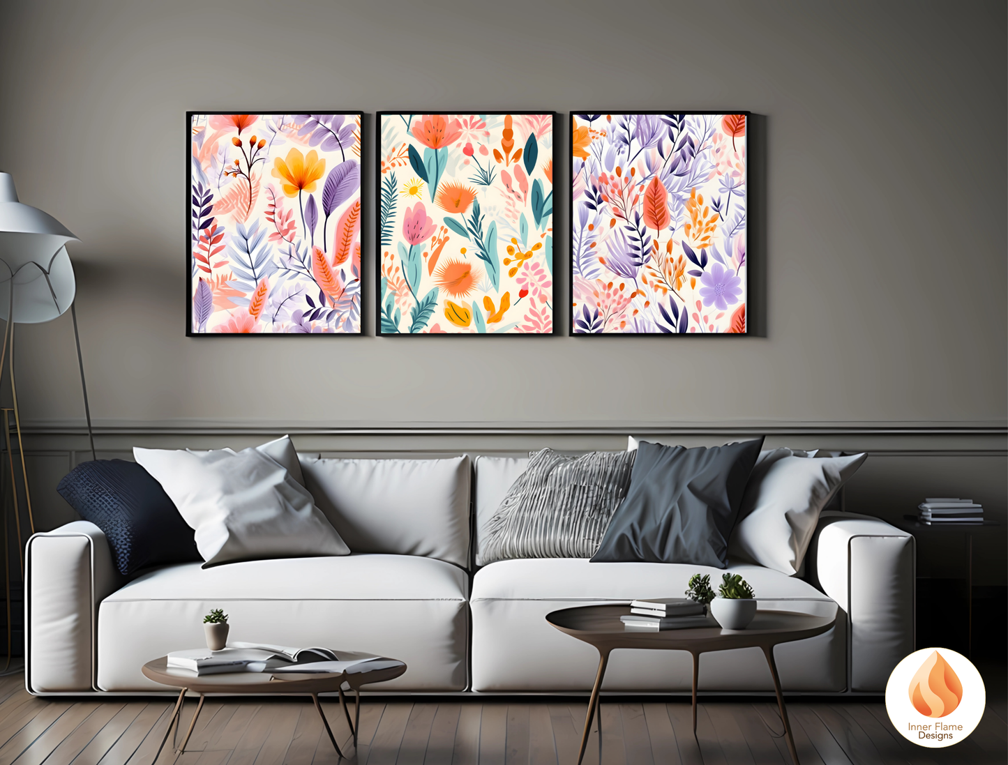 Cheerful Boho Wall Art Décor for Modern Home Design | Four Piece Wall Art