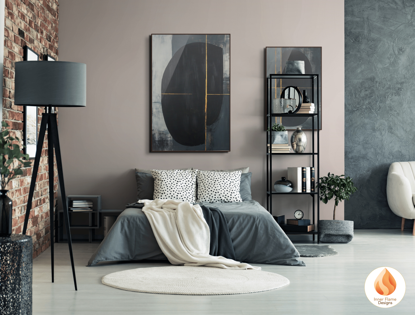 Enigmatic Minimalist Art for Modern Home Design | Triptych Artwork