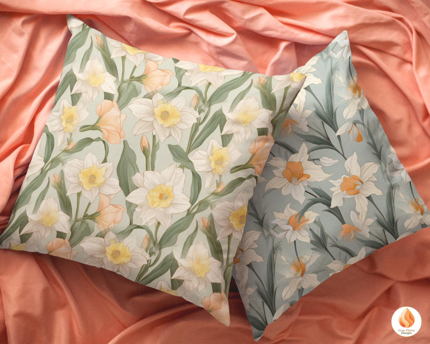 Spring Daffodil Floral Surface Patterns | Seamless Patterns for Wallpaper, Textiles, Packaging and Digital Designs