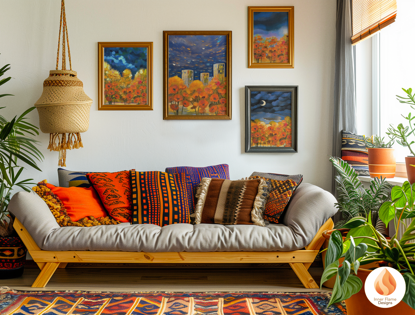 Vivid Flower Artwork for Modern Home Design | Four Piece Artwork