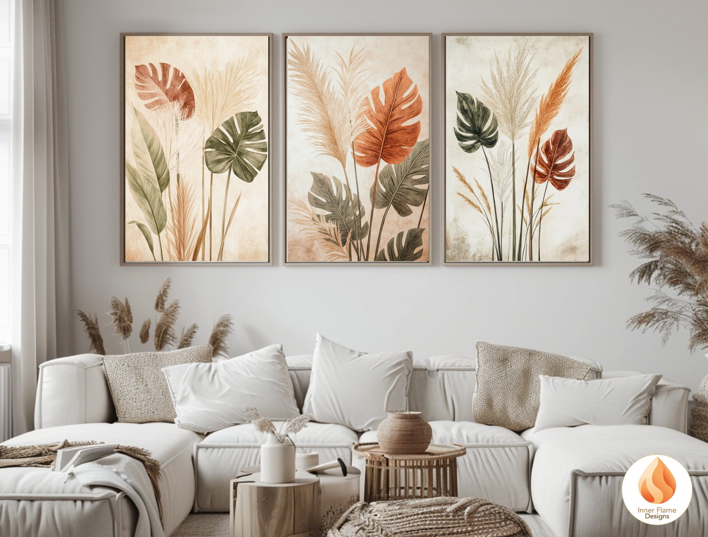 Timeless Botanical Art for Modern Home Design | Triptych Artwork