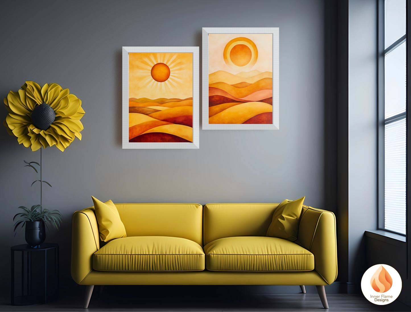 Vibrant Boho Wall Art Décor for Modern Home Design | Triptych Artwork