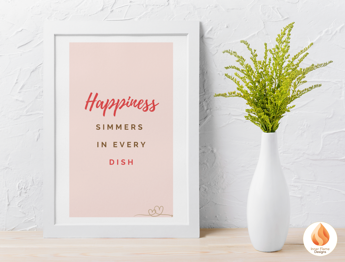 Motivational Poster with Quote on Family and Togetherness 4 - "Happiness Simmers In Every Dish"