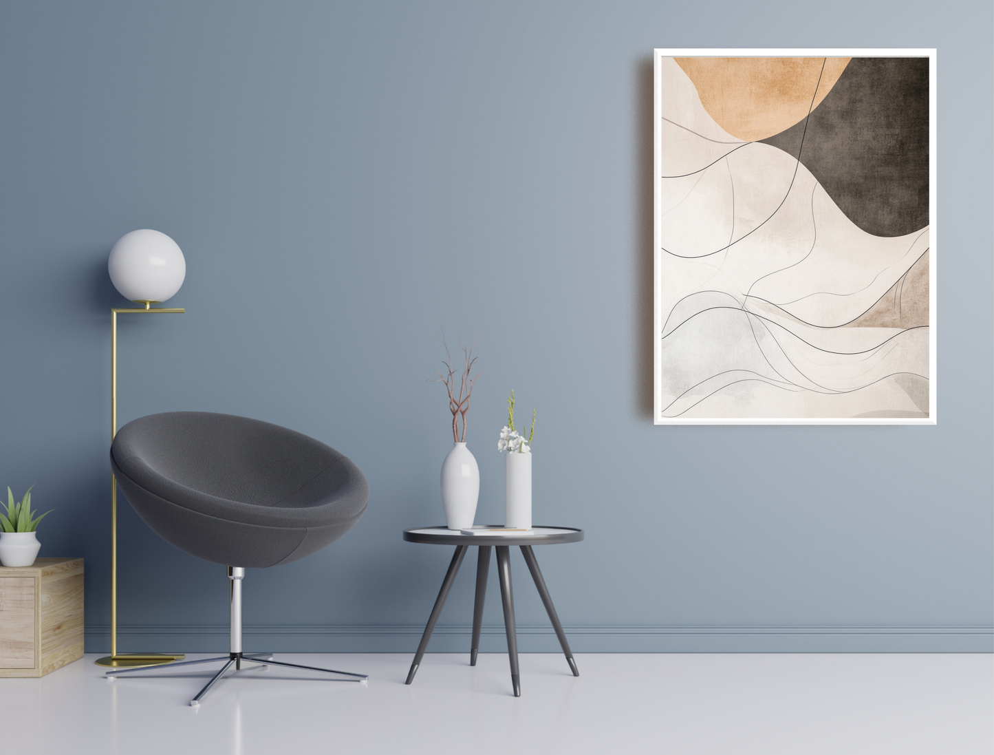 Neutral Line Art for Modern Home Design | Triptych Artwork