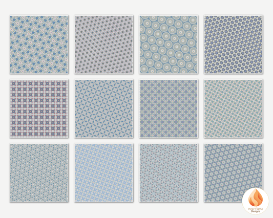 Tranquil Geometric Surface Patterns | Seamless Patterns for Wallpaper, Textiles, Packaging and Digital Designs