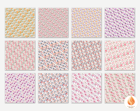 Elegant Rose Floral Surface Patterns | Seamless Patterns for Wallpaper, Textiles, Packaging and Digital Designs