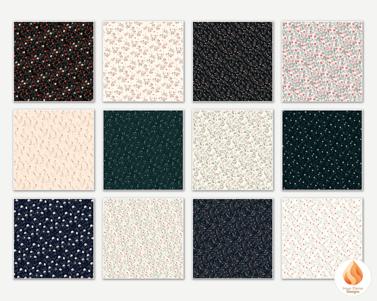 Minimalist Rose Floral Surface Patterns | Seamless Patterns for Wallpaper, Textiles, Packaging and Digital Designs