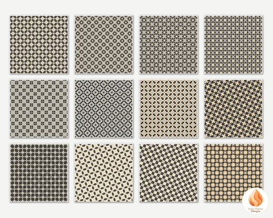 Vintage Geometric Surface Patterns | Seamless Patterns for Wallpaper, Textiles, Packaging and Digital Designs